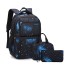 Natural Fish Personalized Fashion Starry Sky Primary and Secondary School Student Backpack Boys 4-6 Grades Three Piece Set Backpack