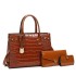 2023 Summer New European and American Retro Women's 3-Piece Set Mother Bag Crocodile Pattern Texture Single Shoulder Handheld Crossbody Bag