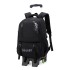 Natural Fish 2023 Summer New Pull up Backpack Detachable for Male Middle and High School Students, Large Capacity One Piece Hair Replacement, Six Wheels