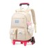 Natural Fish Children Elementary School Students Pull up Backpack Female Korean Version Large Capacity Junior High School Students Six Wheel Stair Climbing Backpack