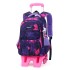 Natural Fish's new pull rod backpack three piece set for elementary school students, large capacity fashionable backpacks for both men and women, popular dropshipping