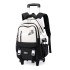 Natural Fish Pull up Backpack for Children 3-6 Grades Elementary School Students Backpack with Wheels Female Junior High School Students Pull up Box Backpack