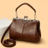 Cross border foreign trade women's bag 2024 new urban simple fashion retro hand-held clip on shoulder crossbody bag wholesale