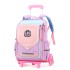 Cross border dropshipping of natural fish new product, pull rod backpack for elementary school students in grades 1-6, lightweight spine protection and water repellent for boys and girls