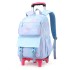 Hot selling natural fish new product pull rod backpack for girls in grades 3-6, lightweight, fashionable, and large capacity backpack