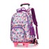 Daifa Natural Fish Pull Rod Backpack Primary School Students 3-5 Grades Girls Six Wheel Staircase Climbing 8-12 Years Old Large Capacity