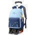 Natural Fish New Style 2nd to 6th Grade Stair Climbing Pull Rod Backpack Junior High School Boys Large Capacity Detachable One Piece Hair Collection