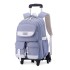 Natural backpack fish new lightweight pull rod backpack for primary school girls, large capacity for 3-6 grade middle school students