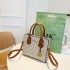 Trendy brand internet celebrity new fashionable, exquisite, atmospheric, contrasting color tote, European and American fashionable handbag, versatile diagonal cross bag for women