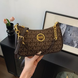 This year's fashionable small bag for women 2024 new style internet celebrity armpit bag printed chain bag versatile single shoulder diagonal cross women's bag