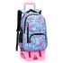 Natural fish pull rod backpack for boys, girls, and elementary school students in grades 4-5-6-9. Hand pulled box, three wheeled climbing children's backpack