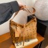 2025 New Bear Printed Large Capacity Underarm Bag for Women's Trendy Commuter Shoulder Bag, Casual Versatile Tote Bag