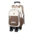 Natural Fish New Pull up Backpack for Children 3-6 Grades Primary School Students Large Capacity Junior High School Students Dual Use Backpack