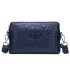 Cross border Foreign Trade 2024 New Wrist Bag Fashion Crocodile Pattern Men's Handbag Single Shoulder Cross Shoulder Small Square Bag Wholesale