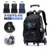 Printed scroll backpack, natural fish large capacity backpack, boys' junior high school and elementary school students' fashionable backpack, cross-border wholesale