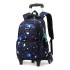 Natural Fish's new pull rod backpack three piece set for elementary school students, large capacity fashionable backpacks for both men and women, popular dropshipping