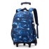 Natural Fish New Product Student Pull up Backpack Boys and Girls Climbing Stairs 3-6 Grades Primary School Students Reduce Burden, Lightweight Hair Replacement