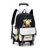 Natural fish pull rod backpack for primary school students aged 8-12, boys in grades 3-6, cartoon six wheeled climbing ladder wholesale printing