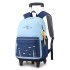 Natural Fish New Style 2nd to 6th Grade Stair Climbing Pull Rod Backpack Junior High School Boys Large Capacity Detachable One Piece Hair Collection