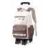 Natural fish pull rod backpack can be carried and used for two purposes. Six wheeled stair climbing backpack for junior high school students. Large capacity backpack for high school students