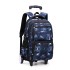 Natural Fish High School Student Three piece Set Pull up Backpack Wholesale Climbing Stairs Large Capacity Fashionable Multi layer Breathable Backpack