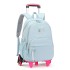 Natural Fish New Primary School Students' Pull up Backpack Girls' 2-6 Grades Large Capacity Detachable Backpack Hair Replacement