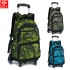 Primary school students' six wheeled stair climbing backpack, boys' middle school students' drag bar backpack, backpack, detachable and dual-use