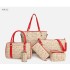 2023 Women's Bag New Trendy European and American Fashion Letter Handheld Single Shoulder Slanted Cross Mother Bag Six Piece Set Manufacturer Wholesale