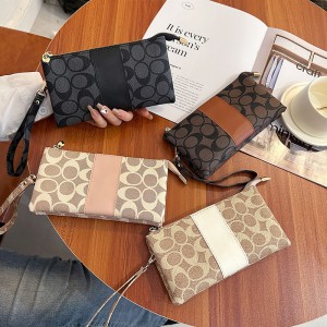 Soft Leather Printed Handbag 2024 New Women's Fashion Lightweight Mini Bag Multi functional Zero Wallet Phone Bag