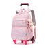 Natural Fish New Primary School Students' Pull up Backpack for Girls 2-5 Grades, Large Capacity Detachable Backpack for Hair Collection