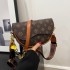 2024 new niche high-end texture bag, women's fashion printed saddle bag, versatile underarm bag, single shoulder diagonal cross bag