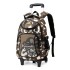 Natural Fish New Primary School Students' Pull up Backpack, Boys' Camouflage Leisure Large Capacity Load Reducing Backpack, One Piece Hair Replacement