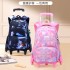 Natural Fish's new pull rod backpack three piece set for elementary school students, large capacity fashionable backpacks for both men and women, popular dropshipping