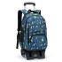 Natural fish pull rod backpack for boys, girls, and elementary school students in grades 4-5-6-9. Hand pulled box, three wheeled climbing children's backpack