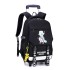 A dropshipping natural fish pull rod backpack for elementary school students aged 6-12, a detachable backpack for boys, cross-border bestseller