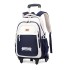 Natural Fish New Pull up Backpack for Children 3-6 Grades Primary School Students Large Capacity Junior High School Students Dual Use Backpack