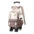 Natural Fish Pull up Backpack for Children 3-6 Grades Elementary School Students Backpack with Wheels Female Junior High School Students Pull up Box Backpack