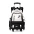 Natural Fish Pull up Backpack for Children 3-6 Grades Elementary School Students Backpack with Wheels Female Junior High School Students Pull up Box Backpack