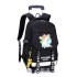 A dropshipping natural fish pull rod backpack for elementary school students aged 6-12, a detachable backpack for boys, cross-border bestseller