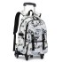 Natural Fish New Style 2nd to 6th Grade Stair Climbing Pull Rod Backpack Junior High School Boys Large Capacity Detachable One Piece Hair Collection