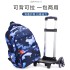 A dropshipping natural fish pull rod backpack with large capacity, fashionable backpacks for boys, girls, primary and secondary school students, cross-border bestseller