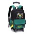 Natural fish pull rod backpack for primary school students aged 8-12, boys in grades 3-6, cartoon six wheeled climbing ladder wholesale printing