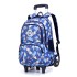 Daifa Natural Fish Pull Rod Backpack Primary School Students 3-5 Grades Girls Six Wheel Staircase Climbing 8-12 Years Old Large Capacity