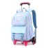 Hot selling natural fish new product pull rod backpack for girls in grades 3-6, lightweight, fashionable, and large capacity backpack