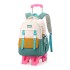 Natural Fish's new pull rod backpack reduces the burden on elementary school girls, with a large capacity backpack for children and elementary school students. One piece dropshipping for children and elementary school students