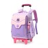 Natural Fish New Boys and Girls Primary School Students' Pull up Backpack for Grades 3-6, Detachable Backpack for Climbing Stairs