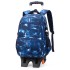 Natural Fish New Product Student Pull up Backpack Boys and Girls Climbing Stairs 3-6 Grades Primary School Students Reduce Burden, Lightweight Hair Replacement