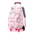 Natural Fish New Style, 2nd to 6th Grades, Climbing Stairs, Pullrod Backpack, Girls' Junior High School, Large Capacity, Detachable, One Piece Hair Collection