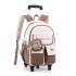 Natural fish cross-border hot selling pull rod backpack with large capacity for junior high school students, dual-use for girls, primary school students climbing stairs