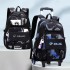 Natural Fish New Pull up Backpack Wholesale for High School and Primary School Students, Grades 2-6, Large Capacity Cross border Dual use Backpack